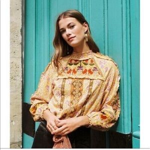 Anthro Maeve | RARE PETITE! Boho / western blouse